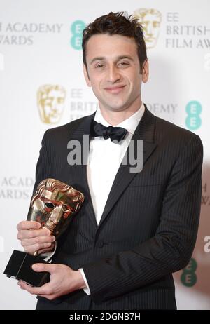 Der Gewinner des Original Music Award Justin Hurwitz im Pressesaal während der EE British Academy Film Awards in der Royal Albert Hall, Kensington Gore, Kensington, London. Bilddatum: Sonntag, 12. Februar 2017. Bildnachweis sollte lauten: Doug Peters/ EMPICS Entertainment Stockfoto