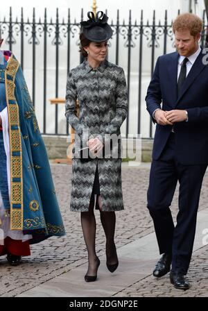 Catherine, Herzogin von Cambridge, besucht einen Gottesdienst in der Westminster Abbey in London nach dem Terroranschlag auf die Westmisnter Bridge und den Palast von Westminster. Bildnachweis sollte lauten: Doug Peters/ EMPICS Entertainment Stockfoto