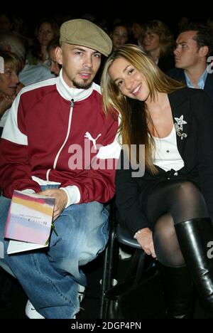 Melanie Blatt und Stu Zenden bei der Betty Jackson Show, Teil der London Fashion Week. Â©Doug Peters/allactiondigital Stockfoto