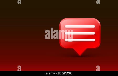 Chat-Blase. Talk, Dialog, Messenger oder Online Support Konzept. Web Icon. Vektorgrafik Stock Vektor
