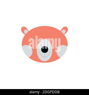 Teddybär. Vektor-Illustration für den Druck auf Kinderwaren, Verpackungspapier, Stoff, Postkarten. Stock Vektor