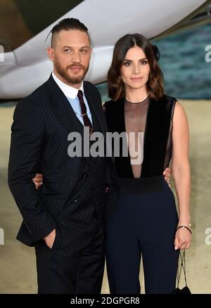 Tom Hardy und Charlotte Riley bei der Weltpremiere von Dunkirk, die im Odeon-Kino am Leicester Square in London stattfand. Das Copyright für Fotos sollte Doug Peters/EMPICS Entertainment lauten Stockfoto