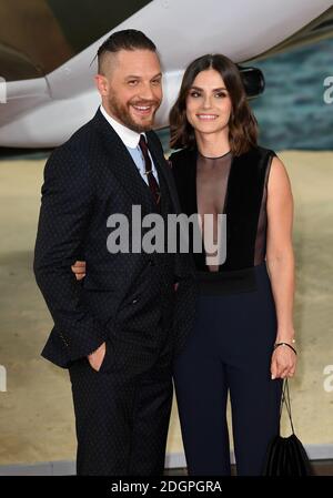 Tom Hardy und Charlotte Riley bei der Weltpremiere von Dunkirk, die im Odeon-Kino am Leicester Square in London stattfand. Das Copyright für Fotos sollte Doug Peters/EMPICS Entertainment lauten Stockfoto