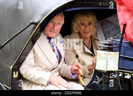 Der Prinz von Wales und die Herzogin von Cornwall besuchen die Sandringham Flower Show Stockfoto