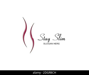 Slim & Fit Body Logo Symbol Symbol Design Inspiration Stock Vektor