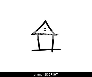 Symbol Symbol Design minimalistisch Startseite Logo Vorlage Inspirationen. Stock Vektor