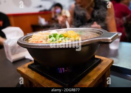 Stinkende Tofu Hot Pot in Taiwan Stockfoto