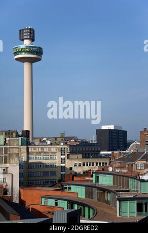 Liverpool. VEREINIGTES KÖNIGREICH. 03.24.12. Radio City Tower (auch bekannt als St. Johns Beacon) in der Stadt Liverpool im Nordwesten Englands. 1969 komplett, IT i Stockfoto