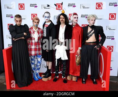 HMLTD Teilnahme an den Q Awards in Zusammenarbeit mit Absolute Radio im Camden Roundhouse, London. Bildnachweis sollte lauten: Doug Peters/EMPICS Entertainment Stockfoto