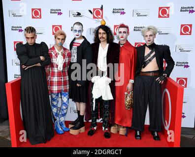 HMLTD Teilnahme an den Q Awards in Zusammenarbeit mit Absolute Radio im Camden Roundhouse, London. Bildnachweis sollte lauten: Doug Peters/EMPICS Entertainment Stockfoto