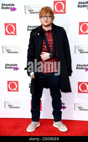 Ed Sheeran nimmt an den Q Awards in Zusammenarbeit mit Absolute Radio im Camden Roundhouse, London Teil. Bildnachweis sollte lauten: Doug Peters/EMPICS Entertainment Stockfoto