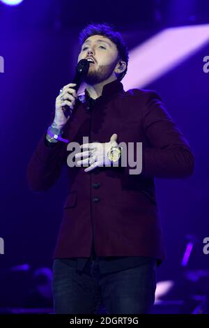 James Arthur auf der Bühne während des ersten Tages des Capital's Jingle Bell Ball 2017 mit Coca-Cola in der O2 Arena, London Stockfoto