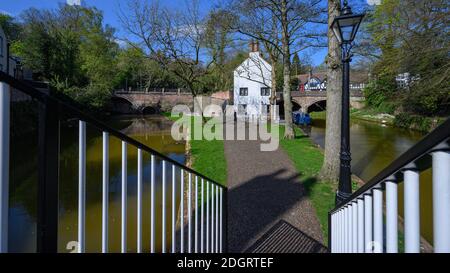 Worsley Delph und Nailmakers Cottage Stockfoto