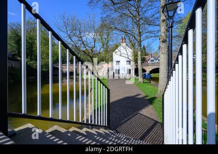 Worsley Delph und Nailmakers Cottage Stockfoto