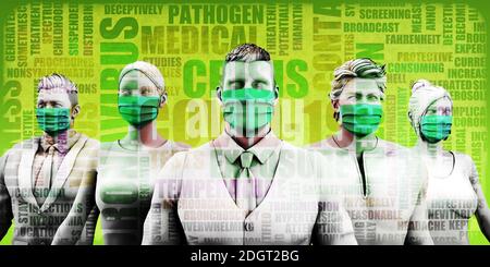 Medizinisches Fachpersonal Covid-19 Stockfoto