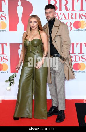 Jesy Nelson und Harry James bei den Brit Awards in der O2 Arena in London. Bildnachweis sollte lauten: Doug Peters/EMPICS Entertainment Stockfoto