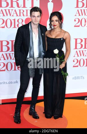 Jade Thirlwall und Jed Elliott bei den Brit Awards in der O2 Arena, London. Bildnachweis sollte lauten: Doug Peters/EMPICS Entertainment Stockfoto