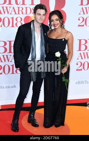 Jade Thirlwall und Jed Elliott bei den Brit Awards in der O2 Arena, London. Bildnachweis sollte lauten: Doug Peters/EMPICS Entertainment NUR REDAKTIONELLE VERWENDUNG Stockfoto