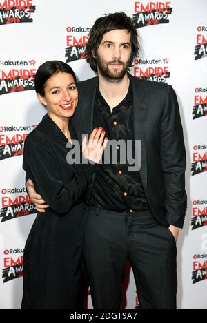 Jim Sturgess und Dina Mousawi bei den Rakuten TV Empire Awards 2018 im Roundhouse, London. Bildnachweis sollte lauten: Doug Peters/EMPICS Entertainment Stockfoto