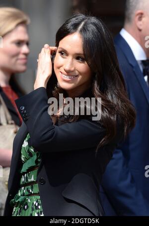 Prinz Harry, Patron der Invictus Games Foundation, und Frau Meghan Markle nehmen an einem Empfang Teil, der von Hon Malcolm Turnbull, dem Premierminister von Australien, und Frau Lucy Turnbull veranstaltet wird, um die bevorstehenden Invictus Games Sydney 2018 im Australia House, London, zu feiern. Stockfoto