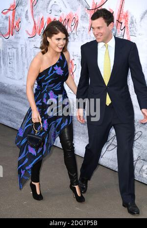 Prinzessin Eugenie von York und Jack Brooksbank nehmen an der Serpentine Summer Party 2018 im Serpentine Galleries Pavilion, Kensington Gardens, London Teil. Picture Credit sollte Doug Peters/EMPICS Entertainment lesen Stockfoto