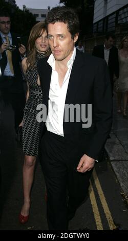 Hugh Grant und Jemima Khan bei der Garden Party von Sir David Frost in Chelsea, London. Stockfoto