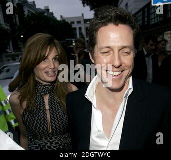 Hugh Grant und Jemima Khan bei der Garden Party von Sir David Frost in Chelsea, London. Stockfoto