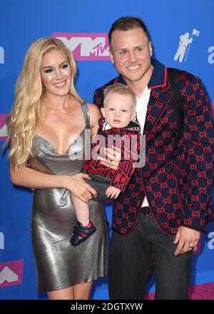 Heidi Montag und Spencer Pratt bei den MTV Video Music Awards 2018, Radio City, New York. Bildnachweis sollte lauten: Doug Peters/EMPICS Stockfoto