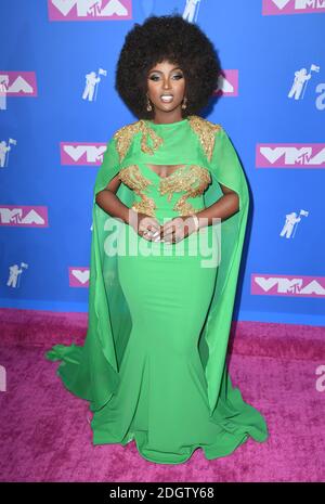 Amara La Negra bei der Ankunft bei den MTV Video Music Awards 2018, Radio City, New York. Bildnachweis sollte lauten: Doug Peters/EMPICS Stockfoto