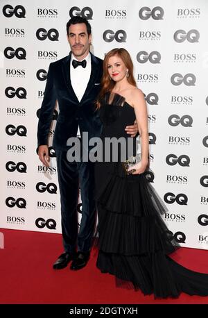 Sacha Baron Cohen und Isla Fisher bei den GQ Men of the Year Awards 2018 in der Tate Modern, London. Bildnachweis sollte lauten: Doug Peters/Empics Stockfoto