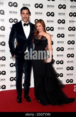 Sacha Baron Cohen und Isla Fisher bei den GQ Men of the Year Awards 2018 in der Tate Modern, London. Bildnachweis sollte lauten: Doug Peters/Empics Stockfoto