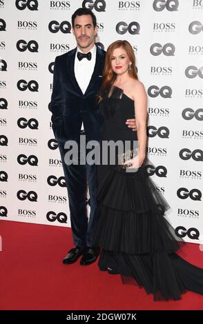 Sacha Baron Cohen und Isla Fisher bei den GQ Men of the Year Awards 2018 in der Tate Modern, London. Bildnachweis sollte lauten: Doug Peters/Empics Stockfoto