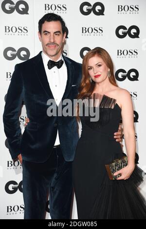 Sacha Baron Cohen und Isla Fisher bei den GQ Men of the Year Awards 2018 in der Tate Modern, London. Bildnachweis sollte lauten: Doug Peters/Empics Stockfoto