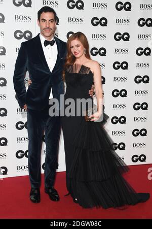 Sacha Baron Cohen und Isla Fisher bei den GQ Men of the Year Awards 2018 in der Tate Modern, London. Bildnachweis sollte lauten: Doug Peters/Empics Stockfoto