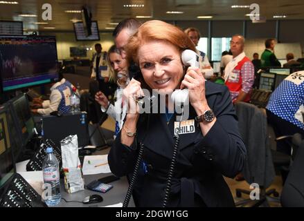 Sarah Ferguson, Herzogin von York während des 14. Jährlichen BGC Charity Day, der bei BGC Partners, One Churchill Place, London, stattfindet Stockfoto