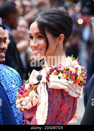 Meghan Herzogin von Sussex kommt auf dem Campus der University South Pacific, Suva, Fidschi an. Bildnachweis sollte lauten: Doug Peters/EMPICS Stockfoto