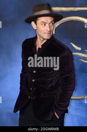 Jude Law Teilnahme an der britischen Premiere von Fantastic Beasts: The Crimes of Grindelwald am Leicester Square in London. Bildnachweis sollte lauten: Doug Peters/EMPICS Stockfoto