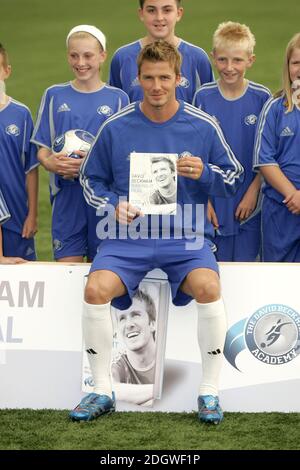 David Beckham stellt am 18. September 2006 sein neues Buch "Making IT Real" an der David Beckham Academy in Greenwich, London, vor. Doug Peters/EMPICS Entertainment Stockfoto