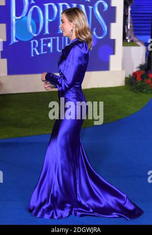 Emily Blunt bei der Mary Poppins Returns European Premiere in der Royal Albert Hall, London Stockfoto