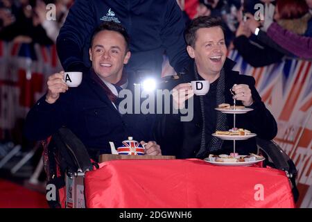 Anthony McPartlin und Declan Donnelly beim Britain's Got Talent Fotozelle im Londoner Palladium Stockfoto