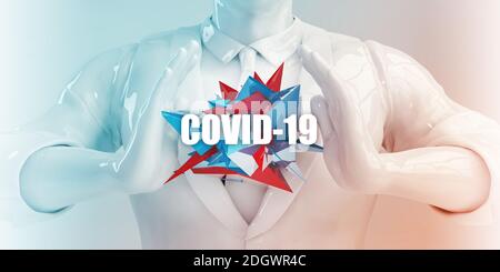 Medizinisches Fachpersonal Covid-19 Stockfoto