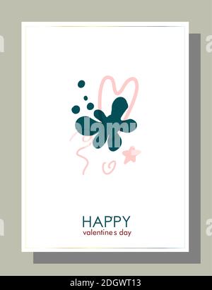 Abstrakt Trend Valentinstag für Web-Hintergrund-Design. Moderne trendige Vektor-Kunst. Stock Vektor