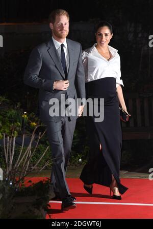 Der Duke und die Herzogin von Sussex bei den Endeavour Fund Awards in Draper's Hall, London. Die Auszeichnungen würdigen die Leistungen von verletzten, verletzten und kranken Militärangehörigen und Frauen, die im vergangenen Jahr an sportlichen und abenteuerlichen Herausforderungen teilgenommen haben. Bild Kredit sollte lauten: Doug Peters/EMPICS Stockfoto