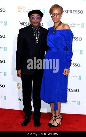 Spike Lee und Tonya Lewis Lee bei der Nespresso British Academy Film Awards Nominees' Party im Kensington Palace, London Stockfoto