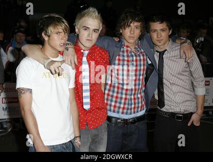 McFly bei den Daily Mirror Pride of Britain Awards 2006, ITV Studios, South Bank, London, 6. November 2006. Stockfoto