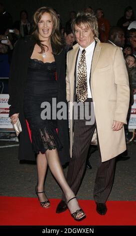 Rod Stewart und Penny Lancaster bei den Daily Mirror Pride of Britain Awards 2006, ITV Studios, South Bank, London, 6. November 2006. Stockfoto