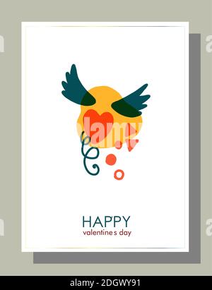 Abstrakt Trend Valentinstag für Web-Hintergrund-Design. Moderne, trendige Vektorkunst Stock Vektor