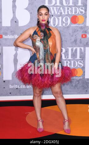 Jorja Smith bei den Brit Awards 2019 in der O2 Arena, London. Bildnachweis sollte lauten: Doug Peters/EMPICS. NUR FÜR REDAKTIONELLE ZWECKE Stockfoto