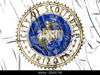 Dichtung von Scottsdale (Arizona), USA. 3D-Darstellung. Stockfoto