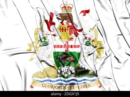 Wappen von Manitoba, Kanada. 3D-Darstellung. Stockfoto